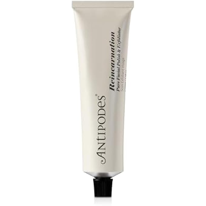 Antipodes REINCARNATION PURE FACIAL POLISH & EXFOLIATOR  GENTLE FACIAL SCRUB FOR CLEAR SKIN  JOJOBA BEADS NATURAL EXFOLIANT WITH NUTRIENT-RICH AVOCADO OIL  DRY SKIN, UNEVEN SKIN TONE & MATURE SKIN  75ML - Image 1